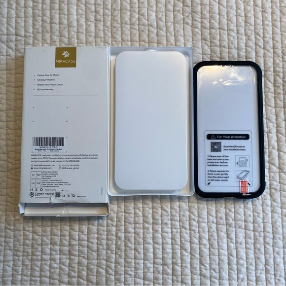 New Miracase Glass Case for iPhone 13 Pro Max 6.7 inch Clear/Black In Box - Picture 4 of 15